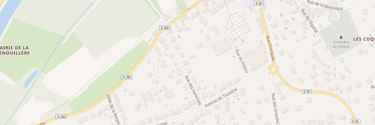 Plan du 10 Rue des Varennes à Veigné