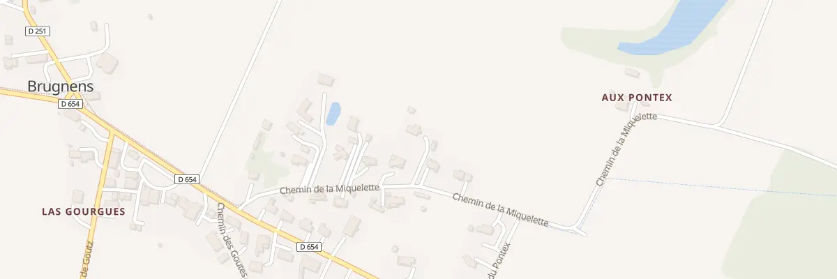 Plan du 217 Chem de la Miquelette à Brugnens