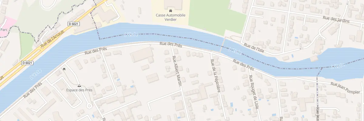 Plan du 7 Rue Albert Martin à Périgueux