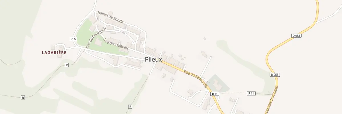 Plan du 5005 Au Village à Plieux