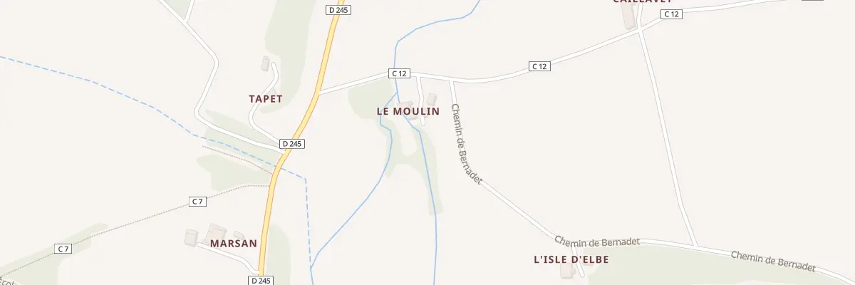 Plan du 124 Rte de Sistels à Gimbrède