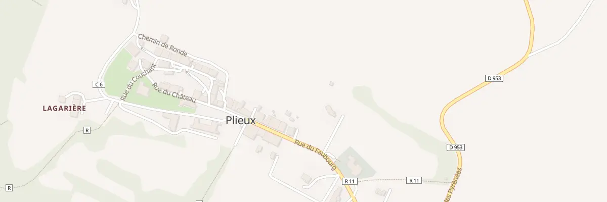 Plan du 5003 Au Village à Plieux