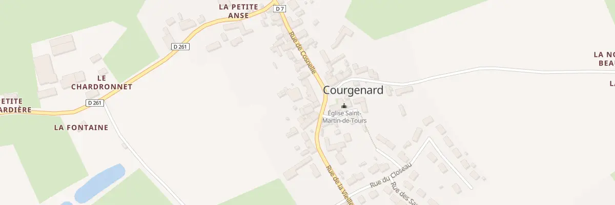 Plan du 13 Pl de l’Eglise St Martin à Courgenard