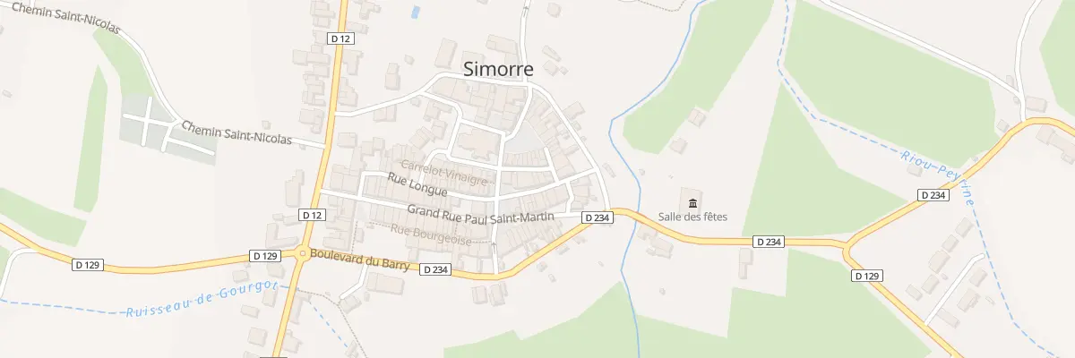 Plan du 197 Rue Longue à Simorre