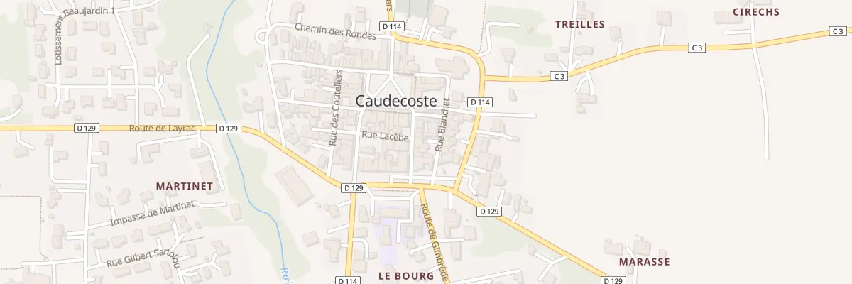Plan du 120 Rue Blanchet à Caudecoste