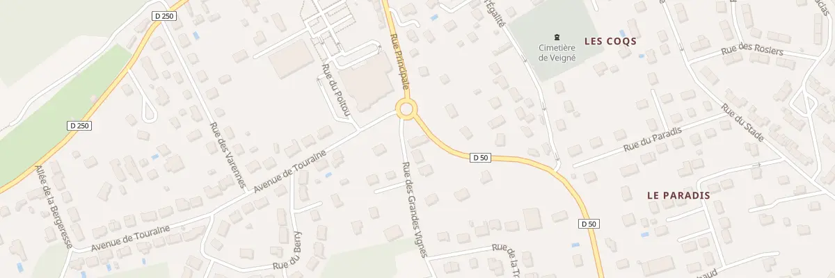 Plan du 2 Rue des Grandes Vignes à Veigné