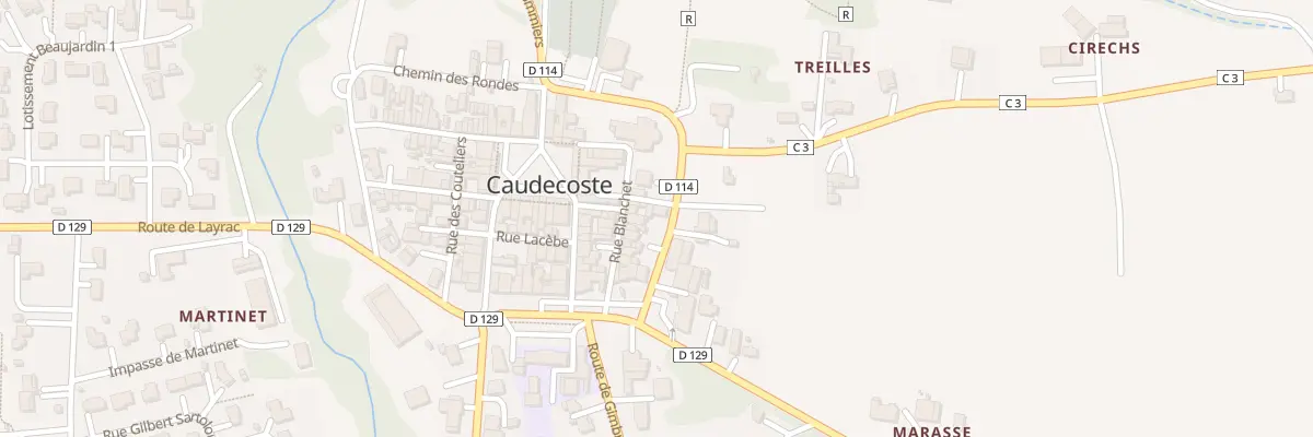 Plan du 97 Rue Blanchet à Caudecoste