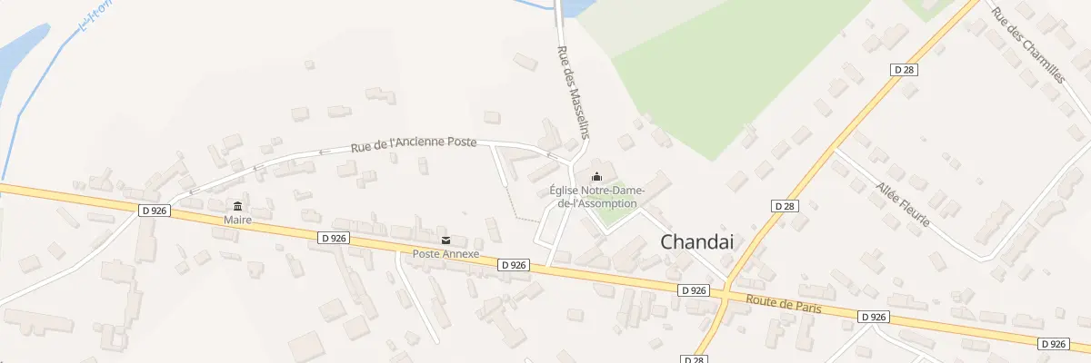 Plan du 1 Pl de l’Eglise à Chandai