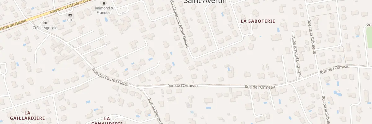 Plan du 25 Rue Lieutenant Alfred Gallais à Saint-Avertin