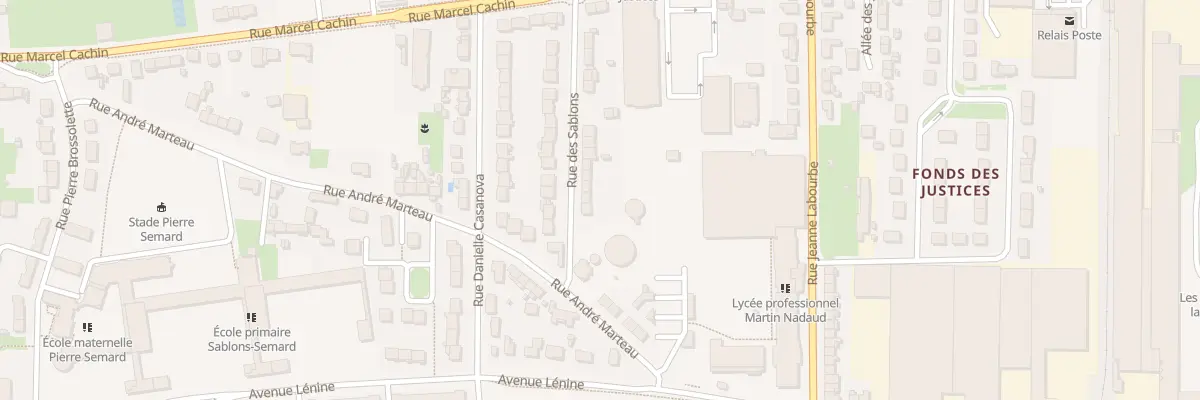 Plan du 28 Rue des Sablons à Saint-Pierre-des-Corps