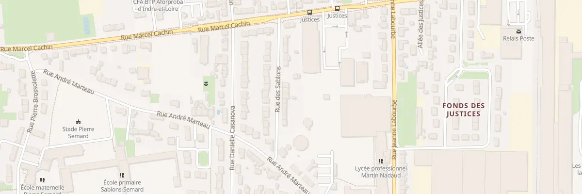 Plan du 20 Rue des Sablons à Saint-Pierre-des-Corps
