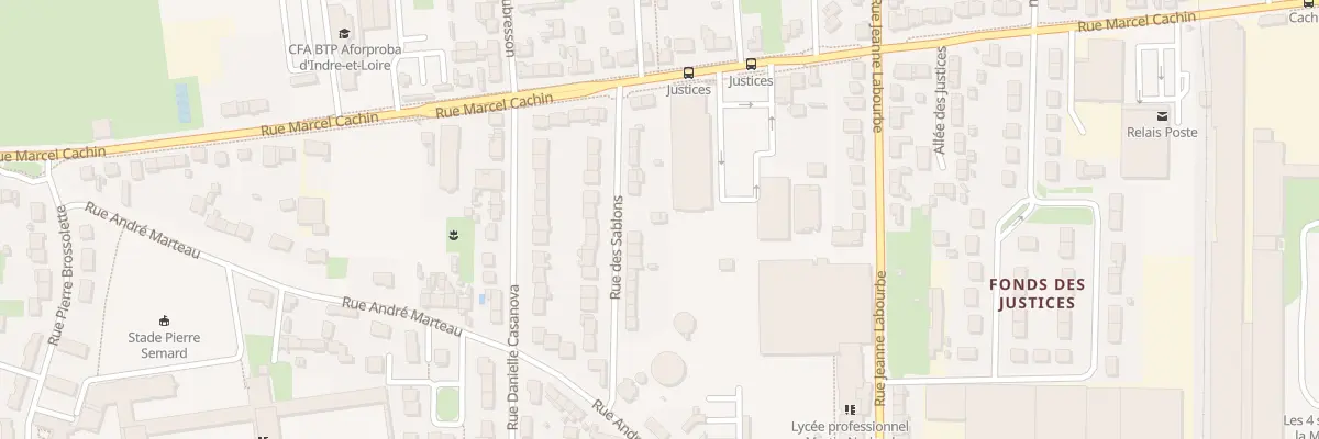Plan du 12 Rue des Sablons à Saint-Pierre-des-Corps