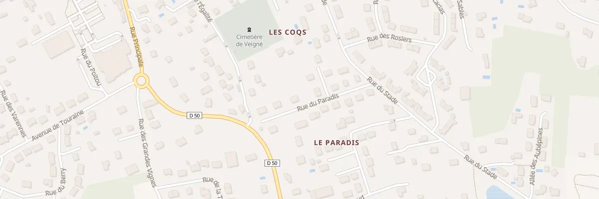 Plan du 13 Rue du Paradis à Veigné