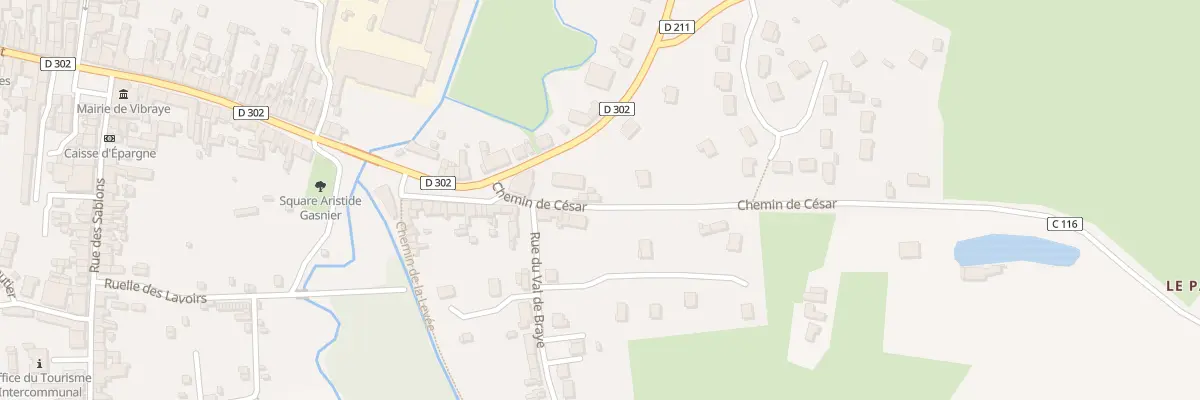 Plan du 3 Che de César à Vibraye