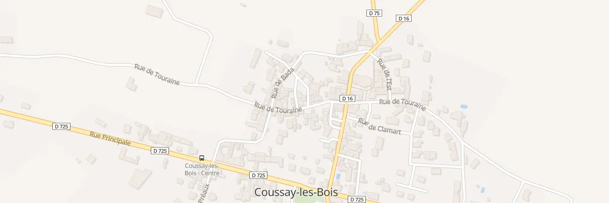 Plan du 1 Rue du Lavoir à Coussay-les-Bois