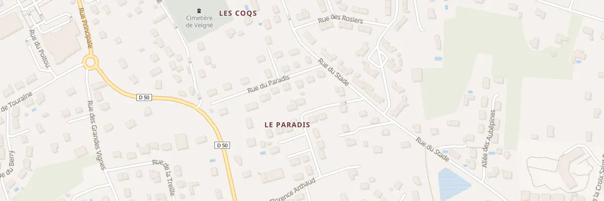 Plan du 14 Rue Florence Arthaud à Veigné