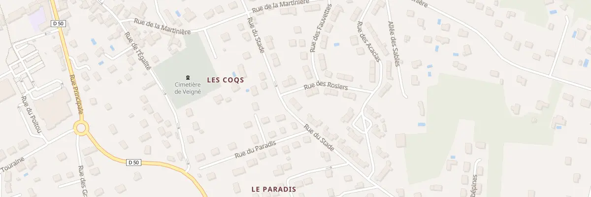 Plan du 10 Rue du Stade à Veigné