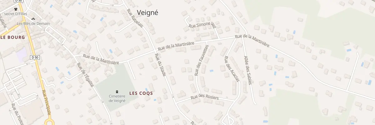 Plan du 1 Rue des Fauvettes à Veigné