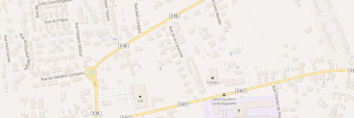 Plan du 20 Rue Concorde à Saint-Gaudens