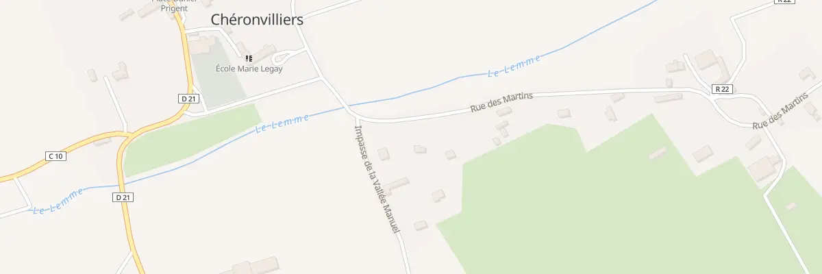 Plan du 1 Rue des Martins à Chéronvilliers