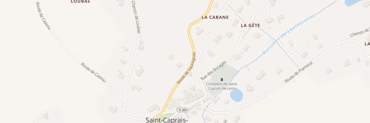 Plan du 185 Rte de Sauvagnas à Saint-Caprais-de-Lerm