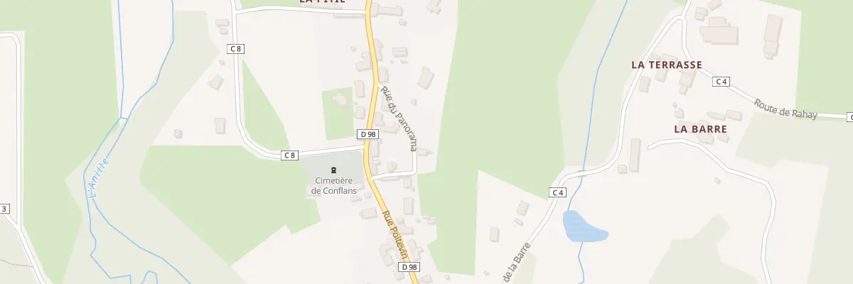 Plan de la Rue St Maurice à Conflans-sur-Anille