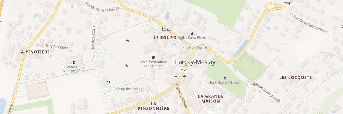 Plan du 3 Rue des écoles à Parçay-Meslay