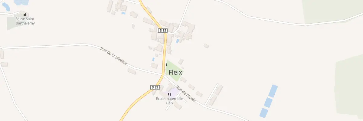 Plan du 2 Rue de la Vallee des Charmes à Fleix