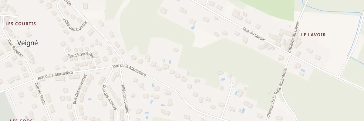 Plan du 38 Rue de la Martinière à Veigné