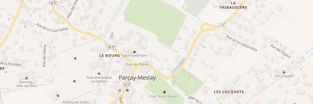 Plan du 3 Pl de l’Église à Parçay-Meslay