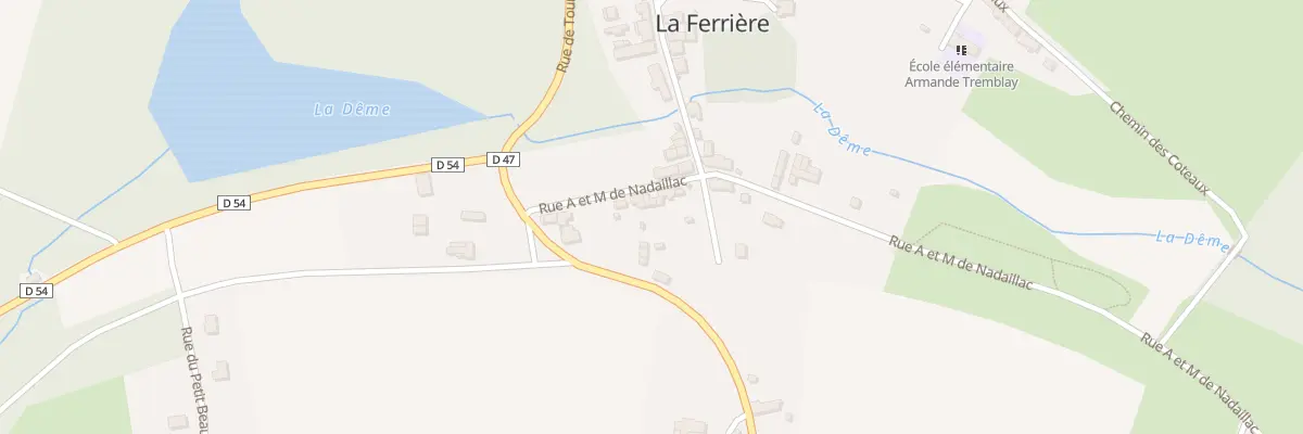 Plan du 3 Rue A et M de Nadaillac à La Ferrière