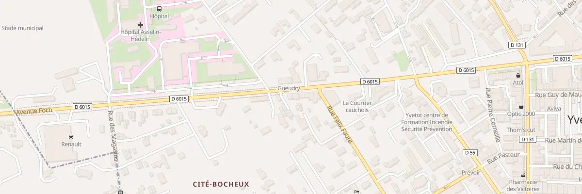 Plan du 23 Av Mal Foch à Yvetot