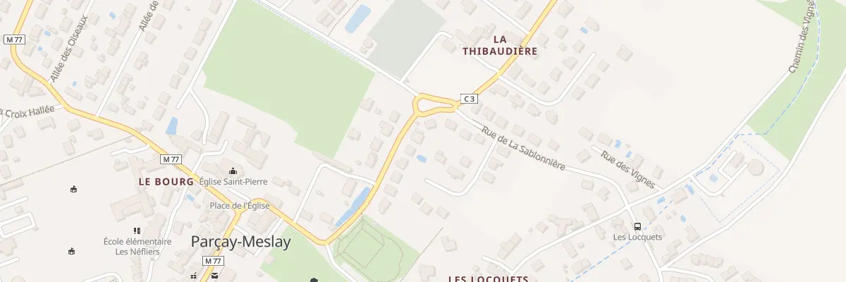 Plan du 18 Rue de la Sablonnière à Parçay-Meslay
