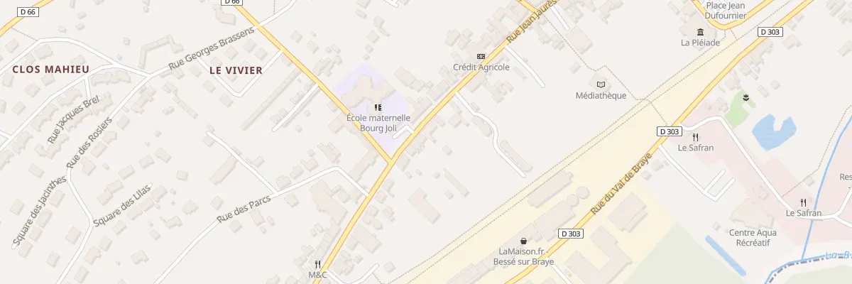 Plan du 59 Rue Jean Jaures à Bessé-sur-Braye
