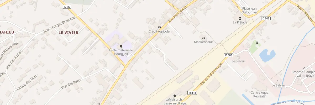 Plan du 51A Rue Jean Jaures à Bessé-sur-Braye