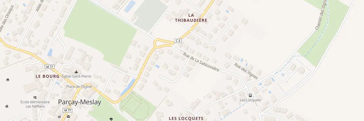 Plan du 26 Rue de la Sablonnière à Parçay-Meslay