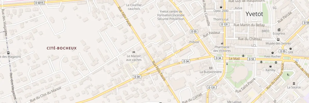 Plan du 15 Rue Félix Faure à Yvetot