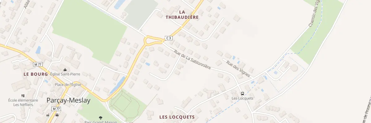 Plan du 28 Rue de la Sablonnière à Parçay-Meslay