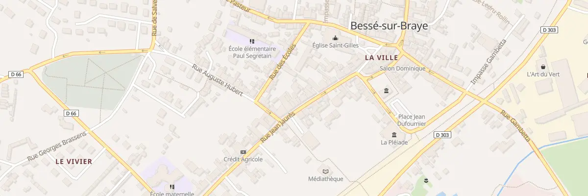 Plan du 28 Rue Jean Jaures à Bessé-sur-Braye
