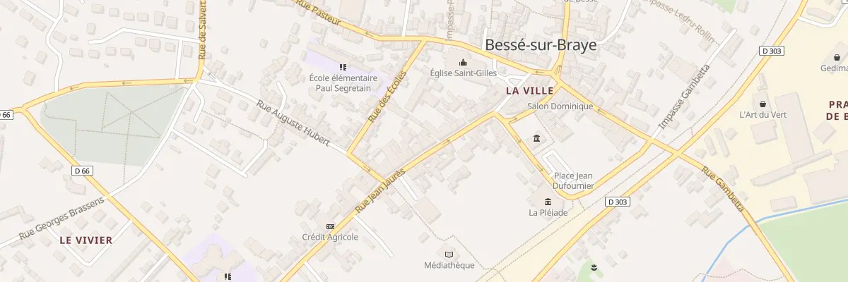 Plan du 22 Rue Jean Jaures à Bessé-sur-Braye