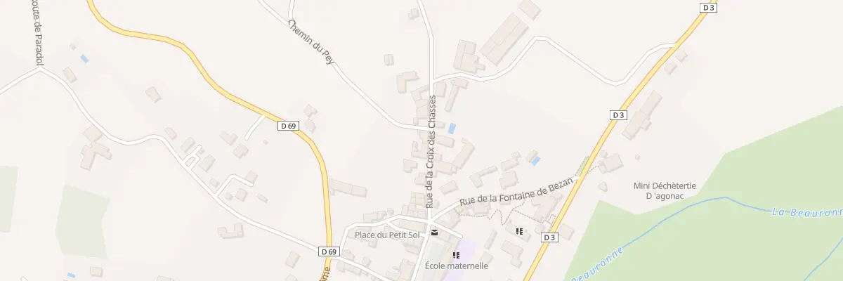 Plan du 9 Rue de la Croix des Chasses à Agonac
