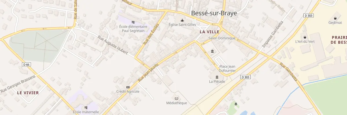 Plan du 15 Rue Jean Jaures à Bessé-sur-Braye
