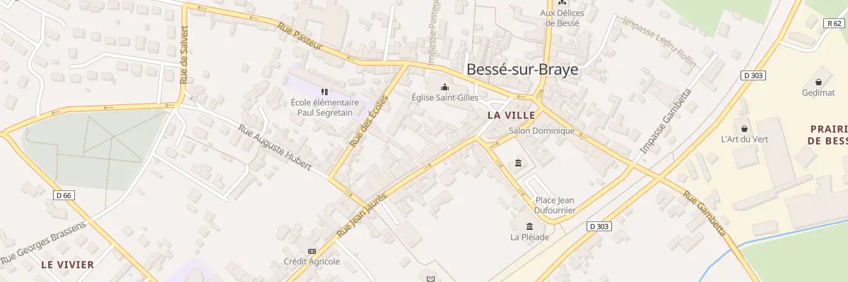 Plan du 10 Rue Jean Jaures à Bessé-sur-Braye