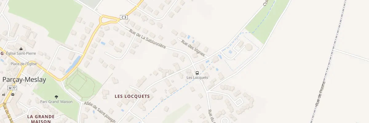 Plan du 38 Rue de la Sablonnière à Parçay-Meslay