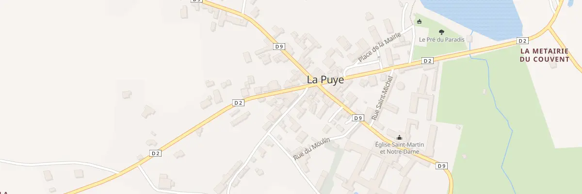 Plan du 1 Rte de Chauvigny à La Puye