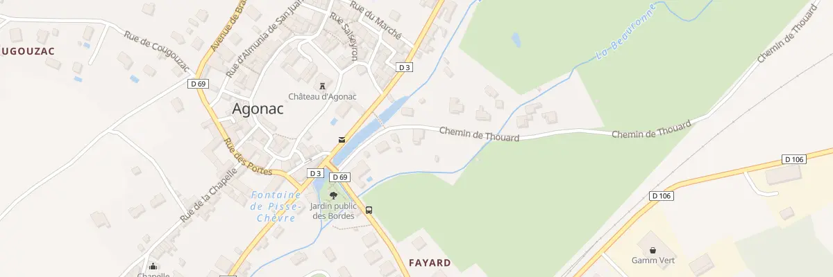 Plan du 2 Che de Thouard à Agonac