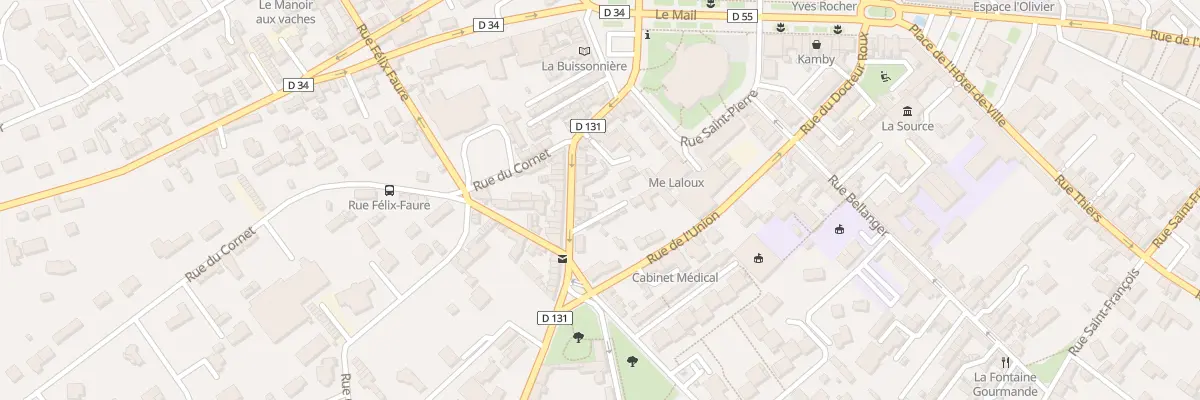 Plan de la Rue Ferdinand Lechevallier à Yvetot