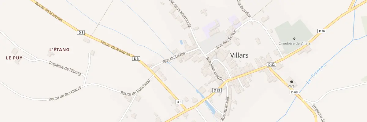 Plan du 88 Le Bourg à Villars