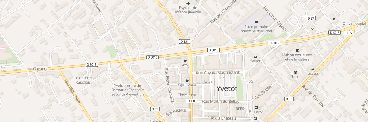 Plan du 1 Av du Général Leclerc à Yvetot
