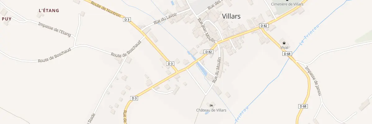 Plan du 68 Le Bourg à Villars